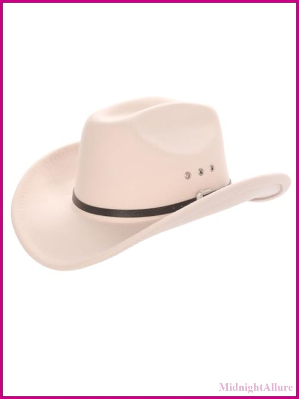 Felt Western Cowboy Hat Unisex Ventilation Buckle Strap Rodeo Fedora